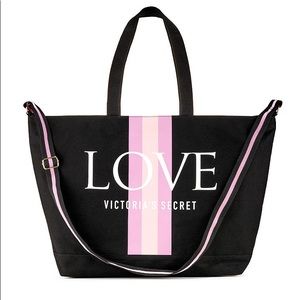 Victoria’s Secret Weekender Tote Black & Pink